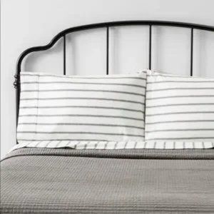 Hearth & Hand textured Striped Quilt  grey